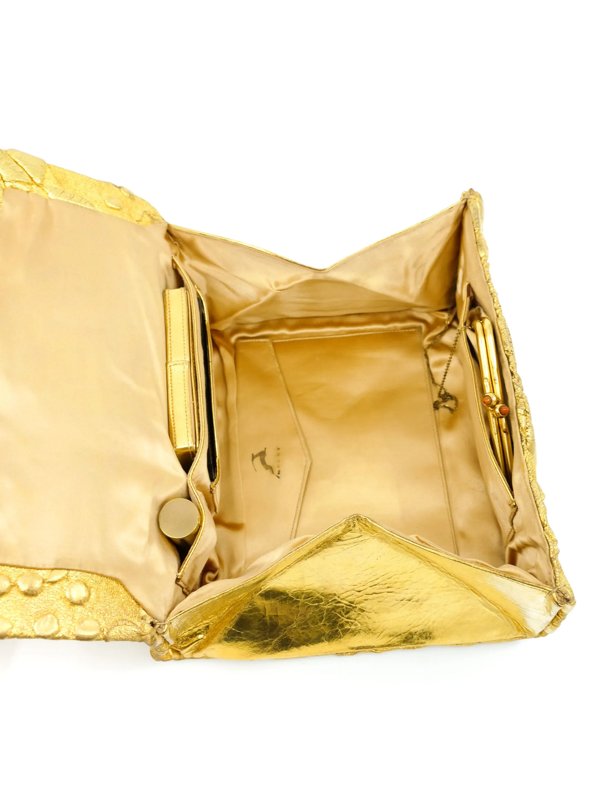 1960s Koret Gold Folding Clutch