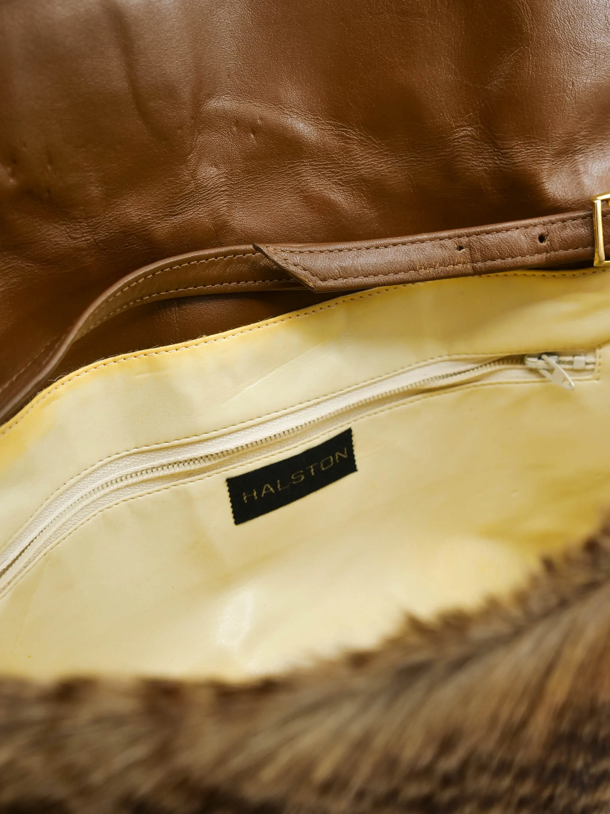 1970s Halston Convertible Fur Clutch