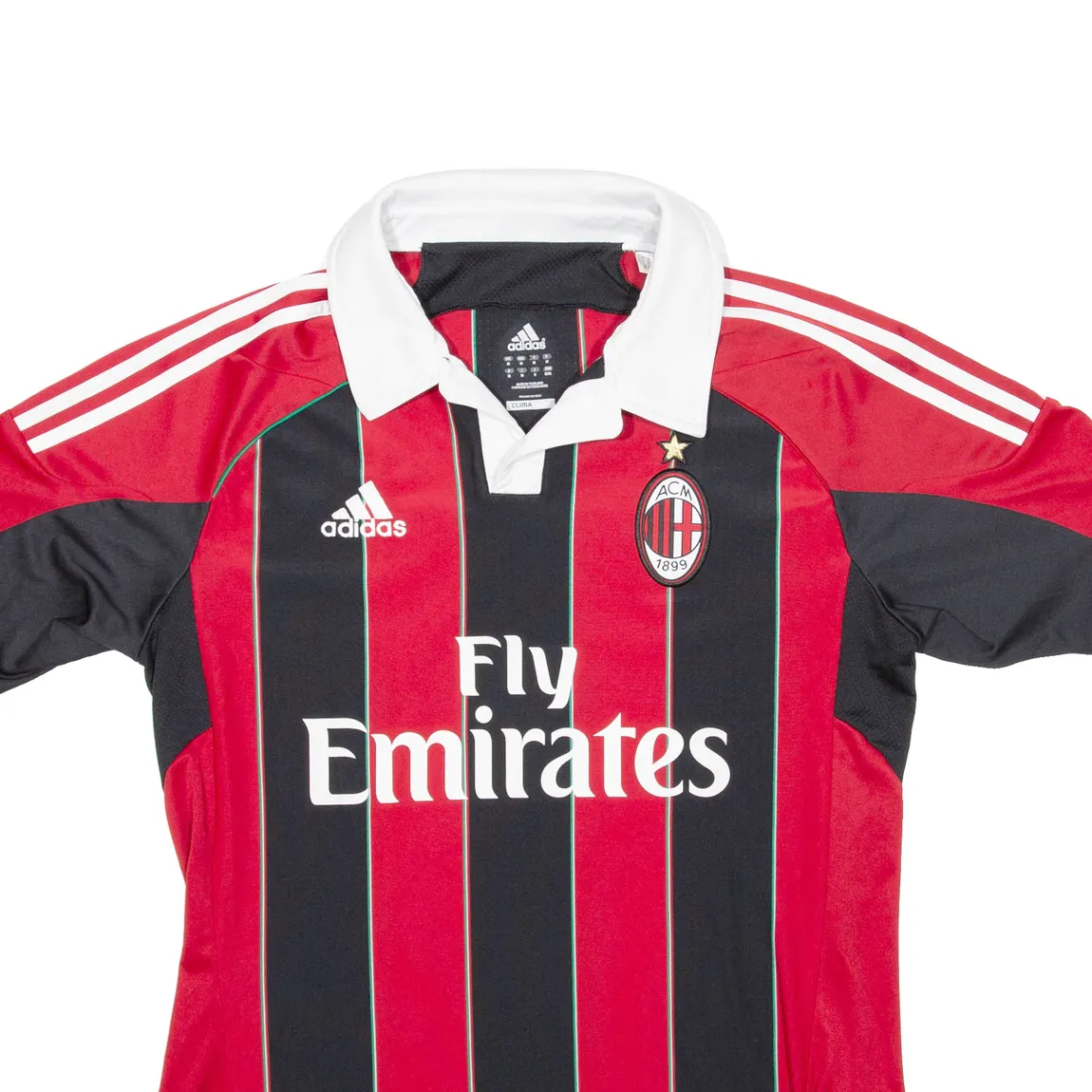 ADIDAS Ac Milan Mens Football Shirt T-Shirt Red V-Neck M