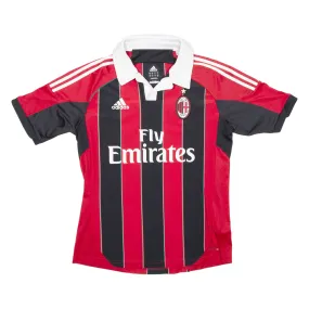 ADIDAS Ac Milan Mens Football Shirt T-Shirt Red V-Neck M