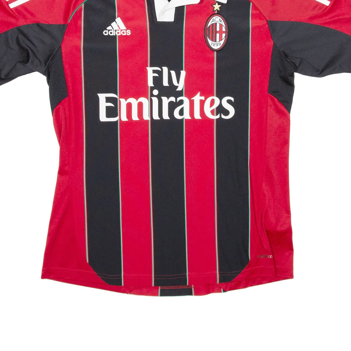 ADIDAS Ac Milan Mens Football Shirt T-Shirt Red V-Neck M