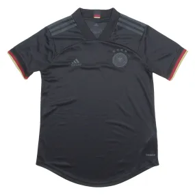 ADIDAS GERMANY FC Boys Football Shirt Jersey Black V-Neck S