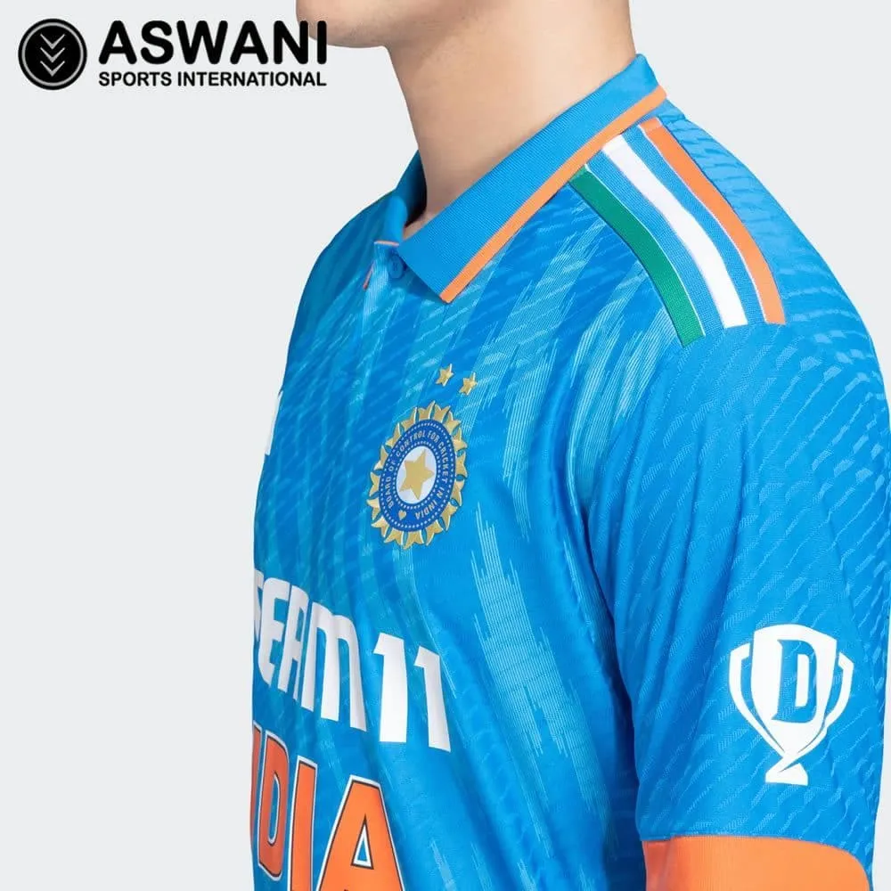 adidas India Match Jersey, Mens One Day ODI Tri-Colour Player Edition Cricket Shirt 2023