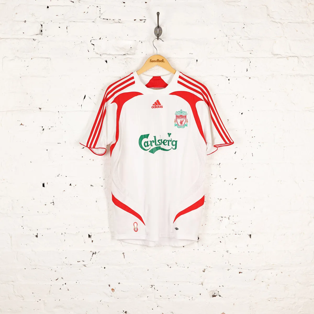 Adidas Liverpool 2007 Away Football Shirt - White - XL