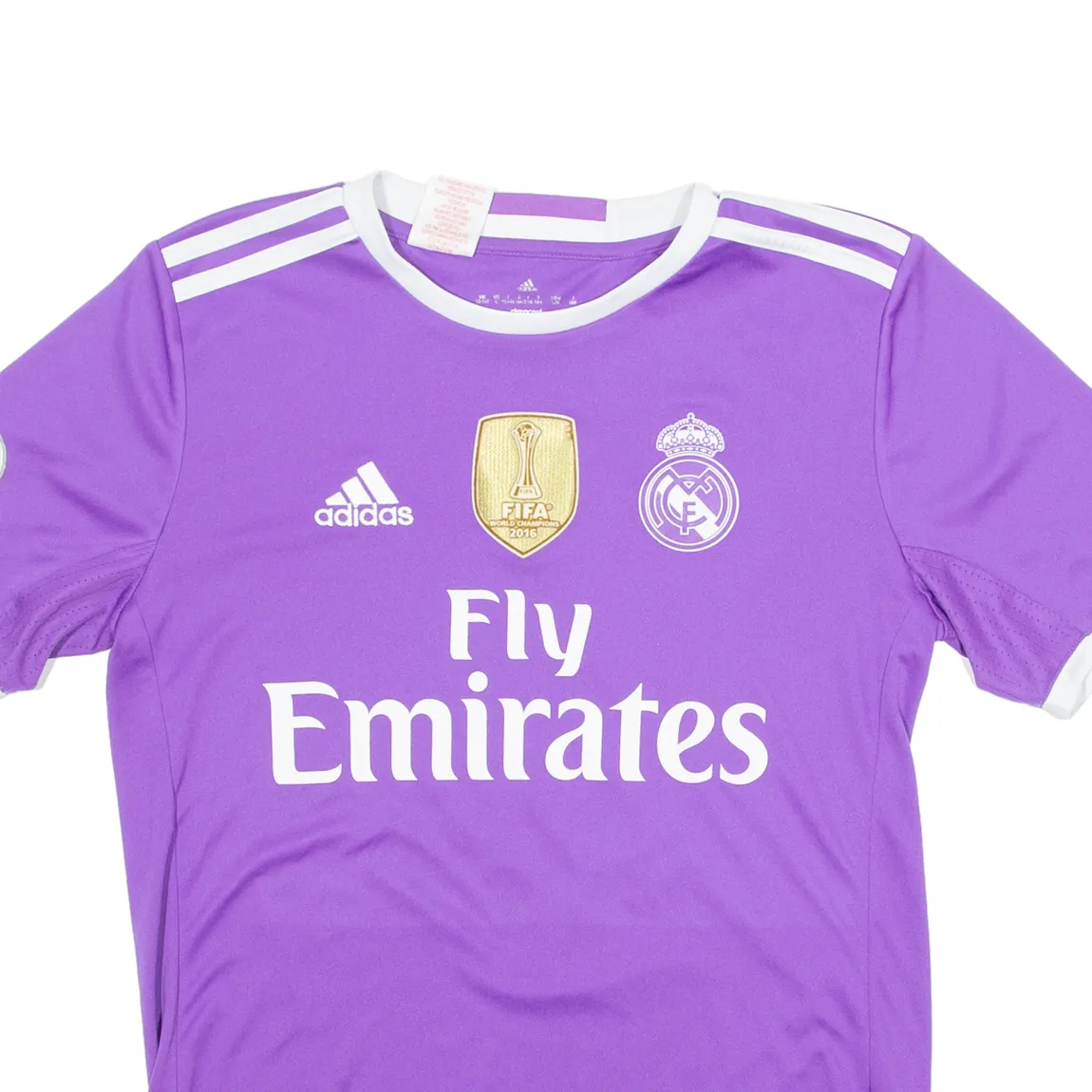 ADIDAS Real Madrid FC Boys Football Shirt Jersey Purple Crew Neck 13-14Y