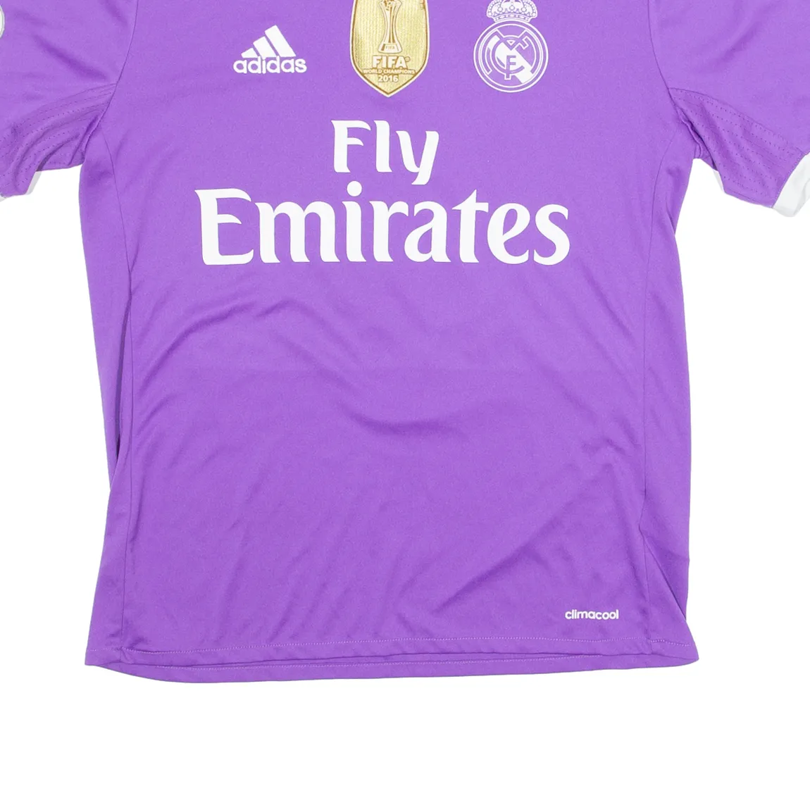 ADIDAS Real Madrid FC Boys Football Shirt Jersey Purple Crew Neck 13-14Y