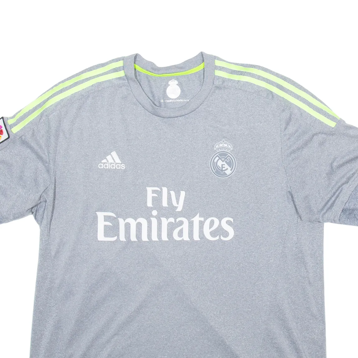 ADIDAS Real Madrid Mens Football Shirt Jersey Grey XL