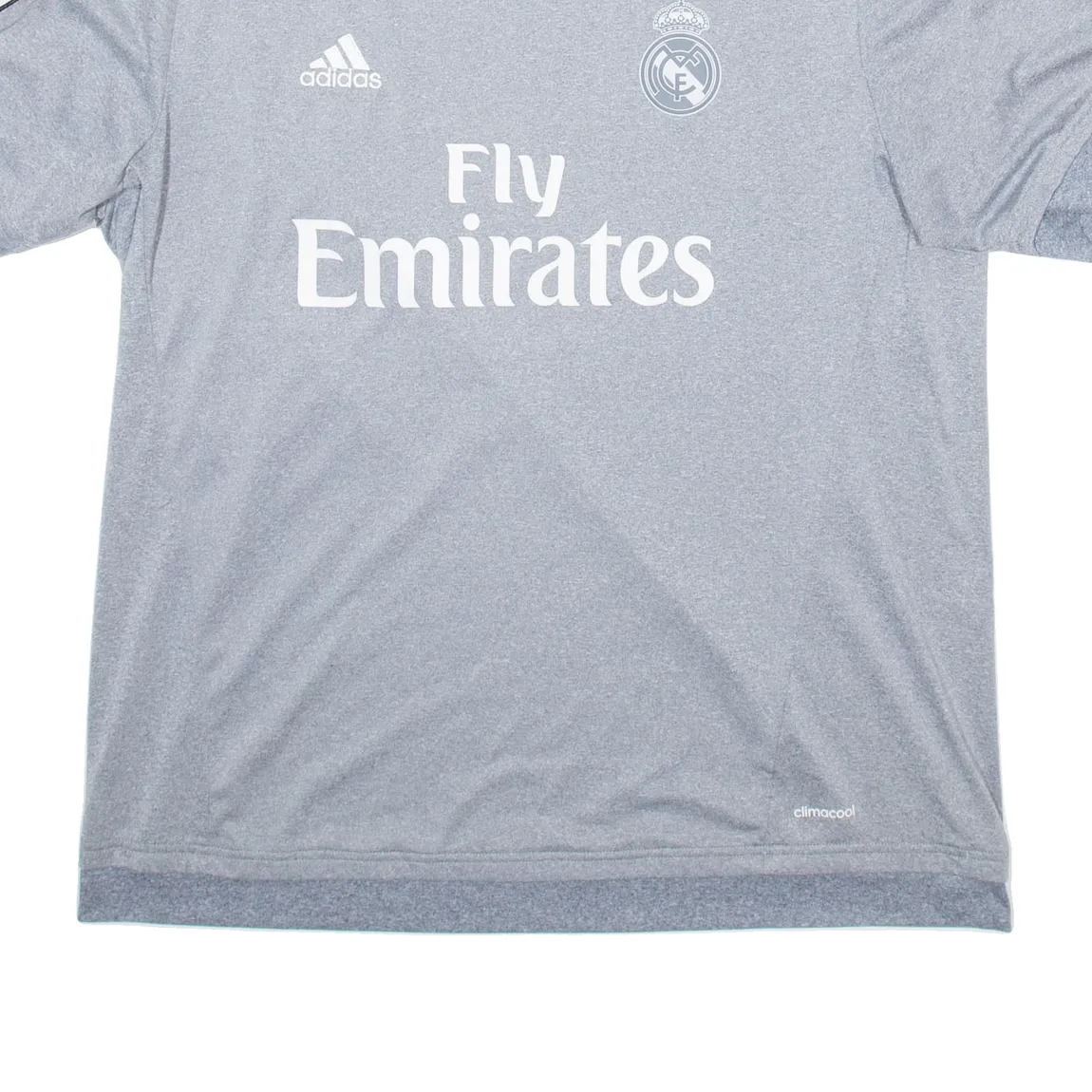 ADIDAS Real Madrid Mens Football Shirt Jersey Grey XL