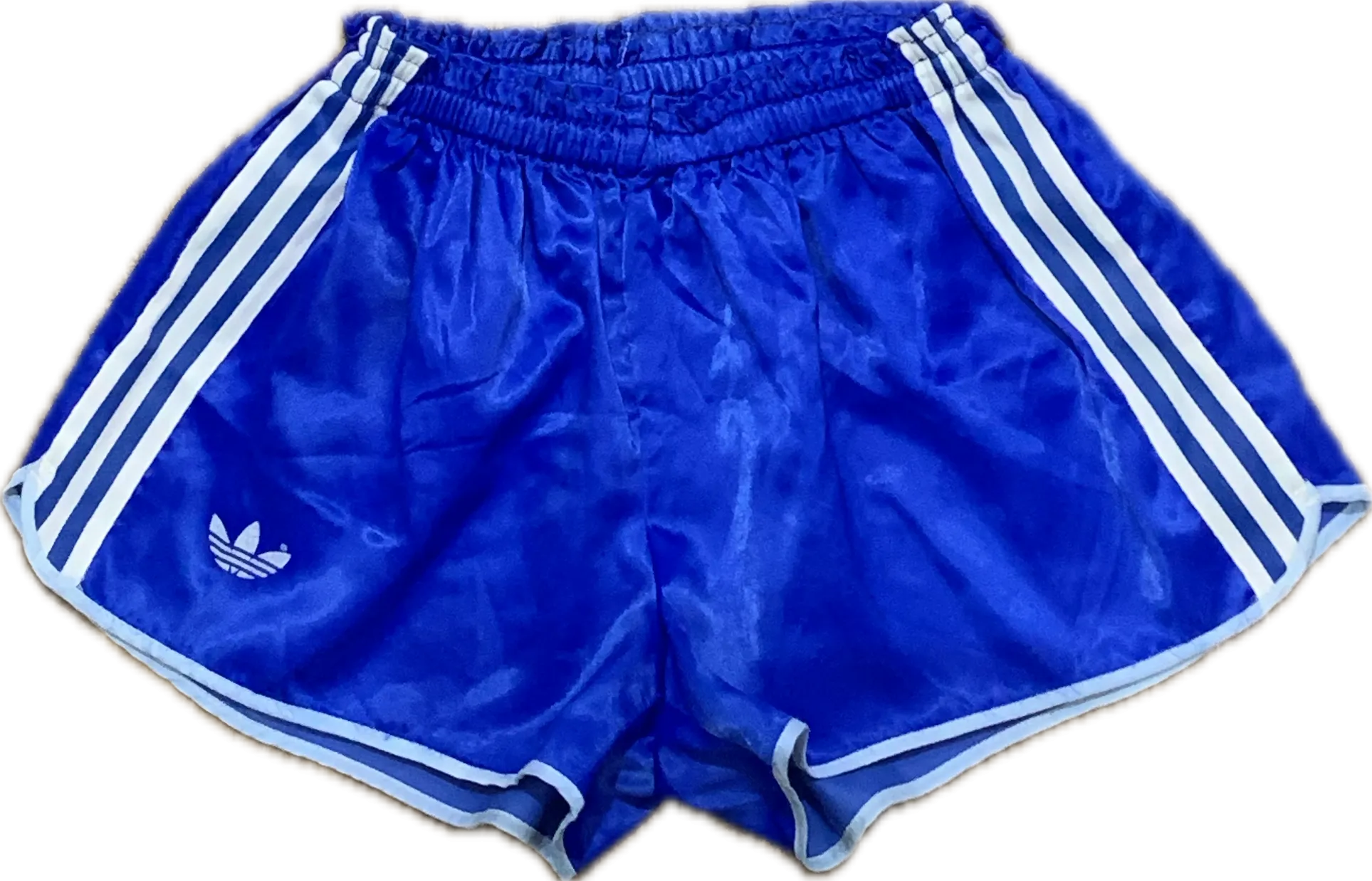 Adidas satin football blue short shorts - Small