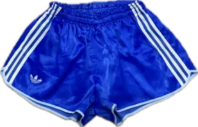 Adidas satin football blue short shorts - Small