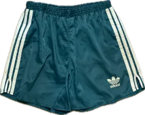 Adidas satin football petrol green shorts Medium