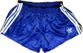 Adidas satin football shorts blue XL