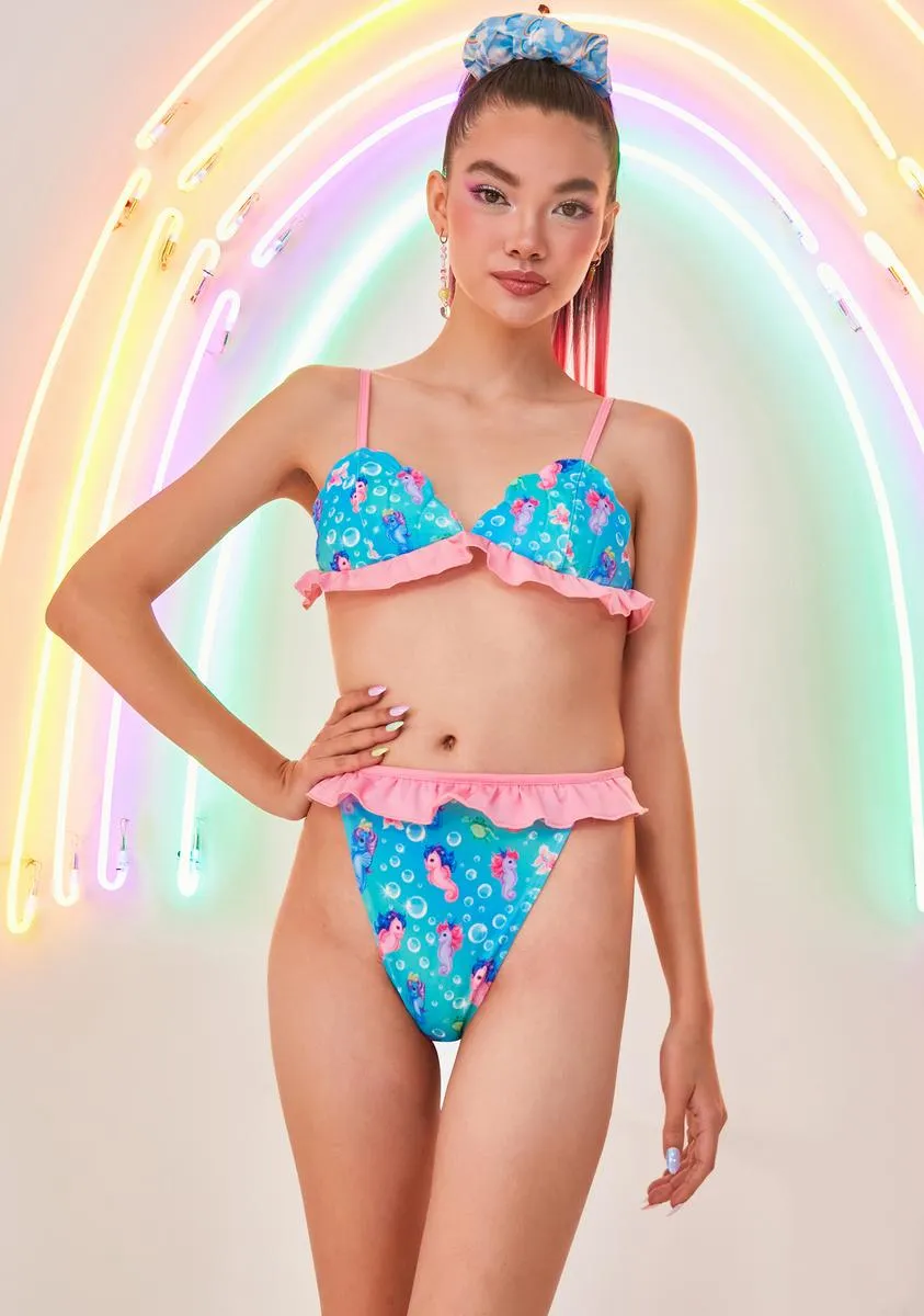 Aquatic Soul Ruffle Bikini Set-