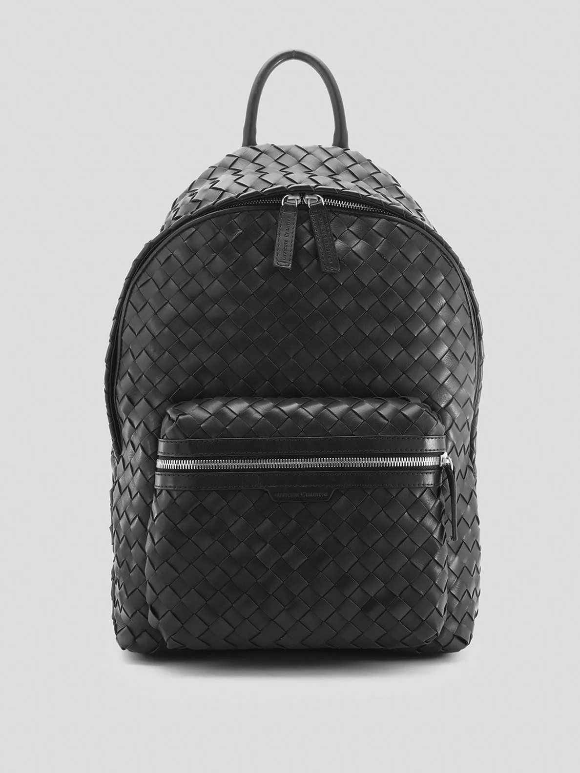 ARMOR 04 - Black Woven Leather Backpack