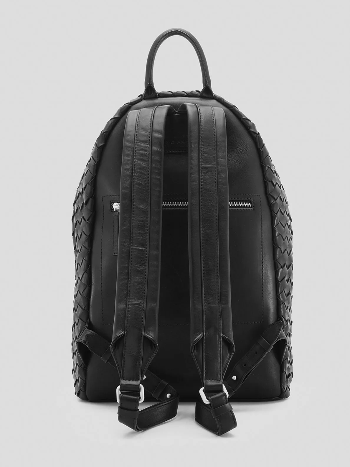 ARMOR 04 - Black Woven Leather Backpack