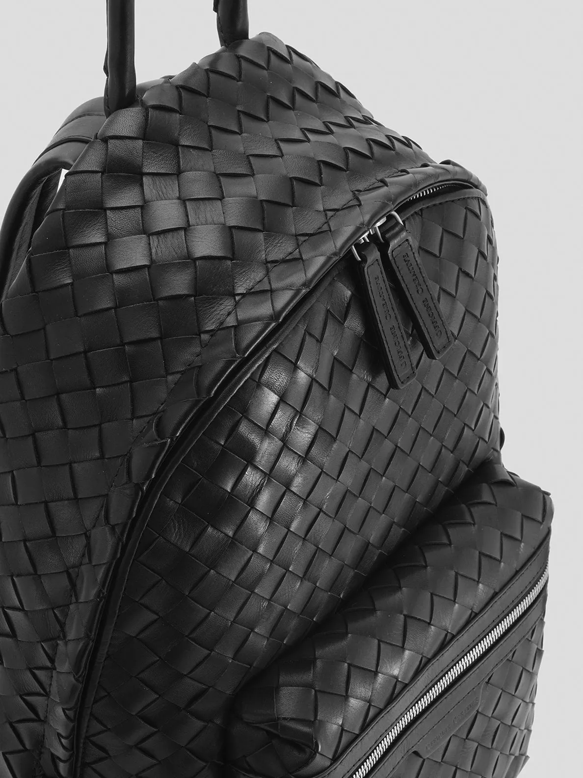 ARMOR 04 - Black Woven Leather Backpack