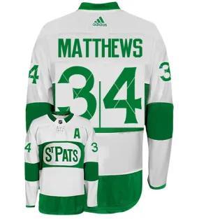 Auston Matthews Toronto Maple Leafs St. Pats Adidas Authentic NHL Hockey Jersey     