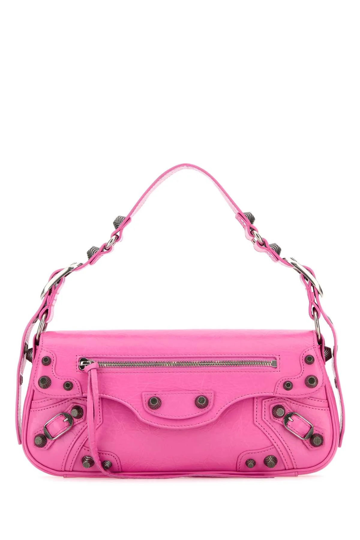 Balenciaga Fuchsia Leather Small Le Cagole Sling Shoulder Bag