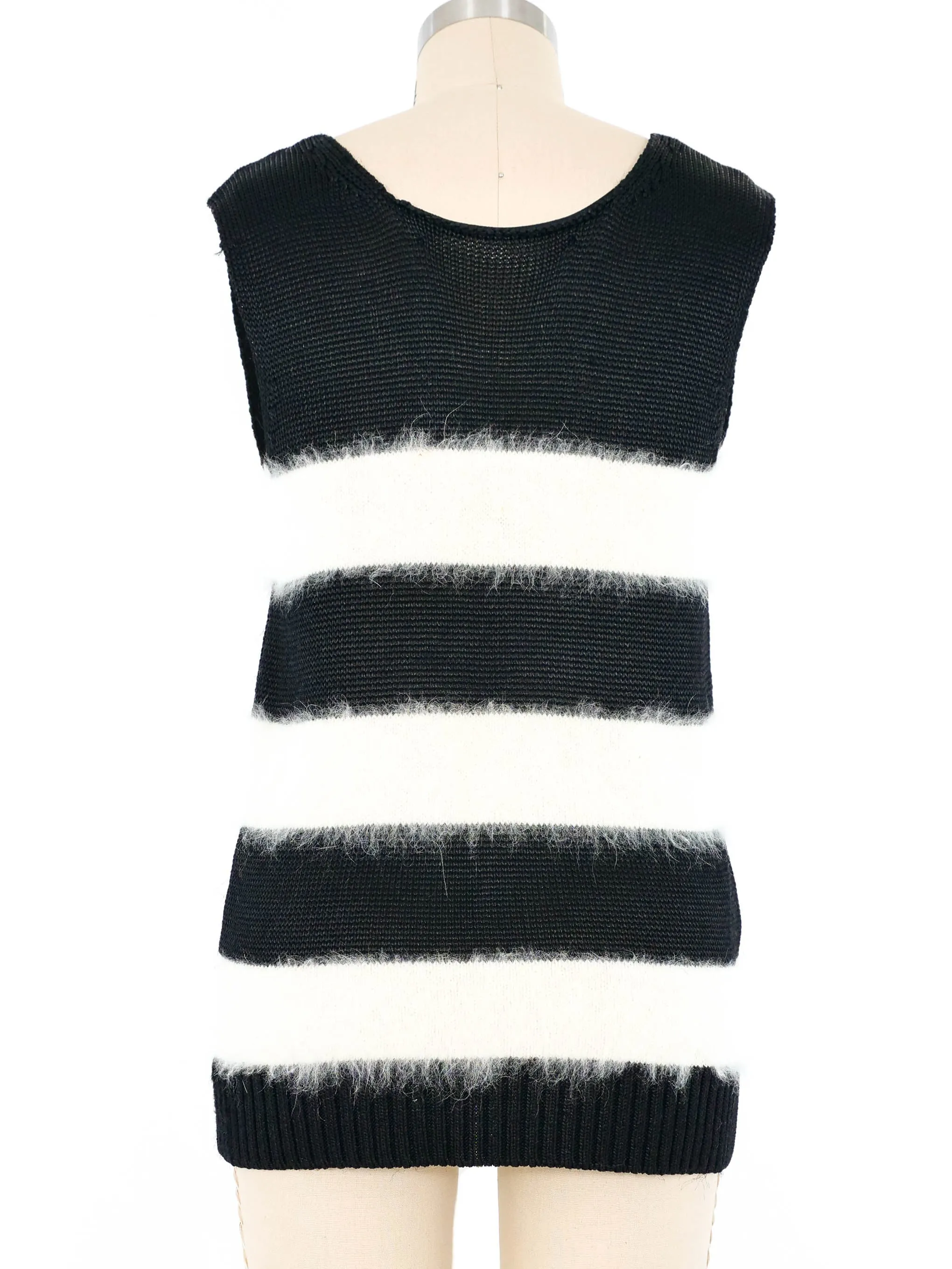 Balenciaga Striped Angora Knit Vest