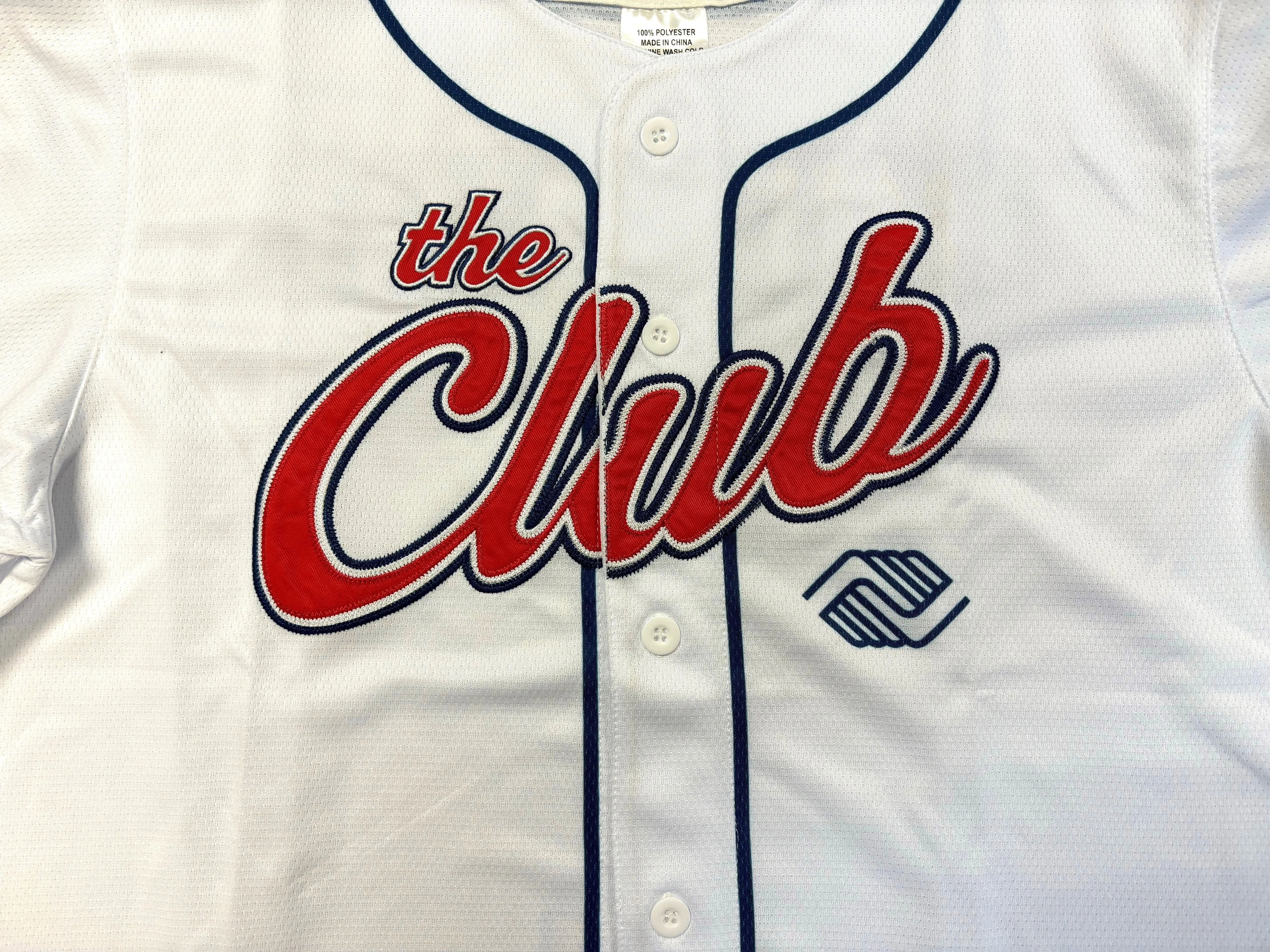 Baseball Jersey with Tackle Twill - White