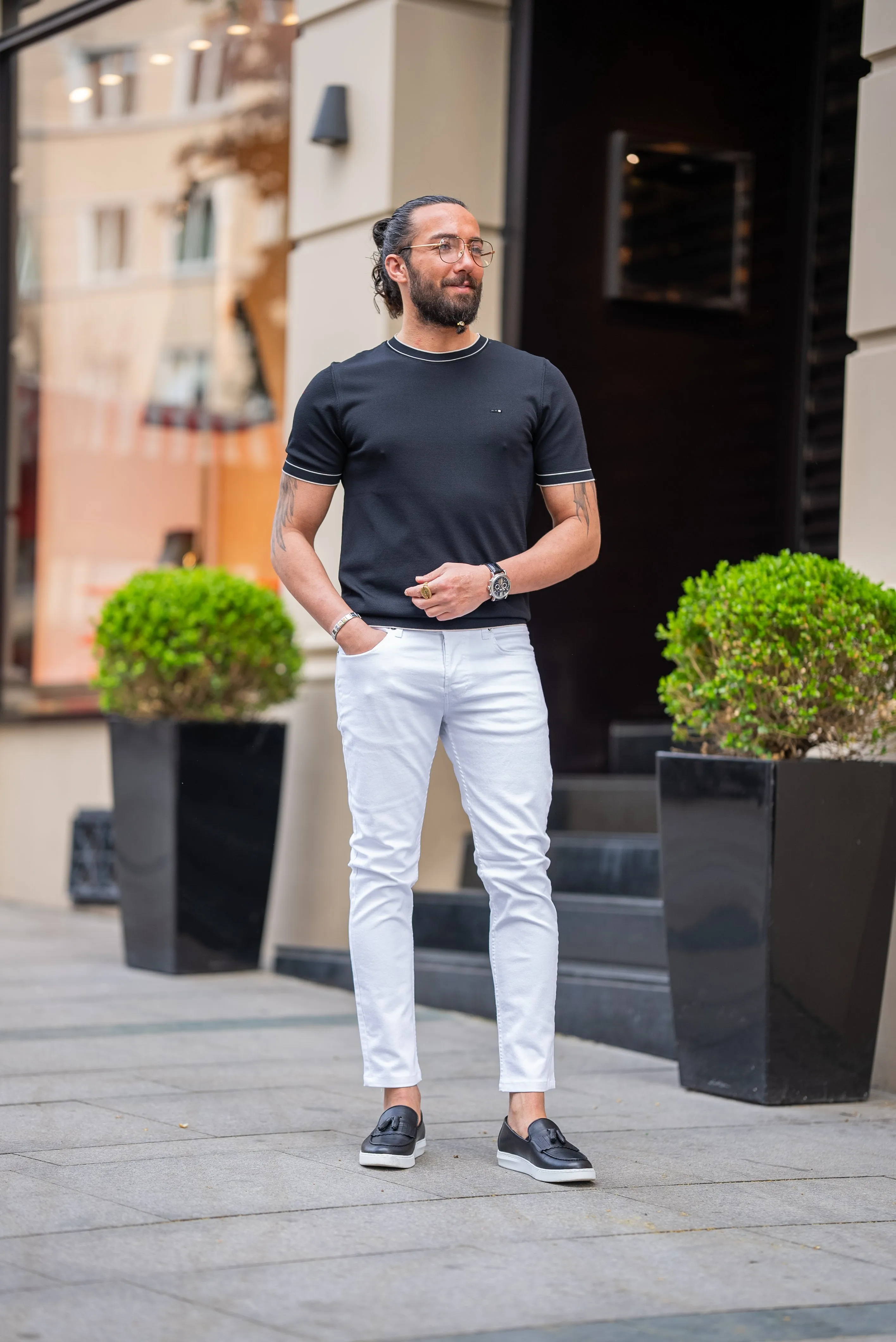 Bojoni Denver White Slim Fit Jeans