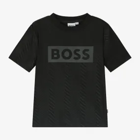 Boys Black Football T-Shirt