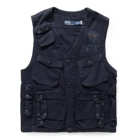 C1 RUSTIC TWILL UTILITY VEST INK | Bodega