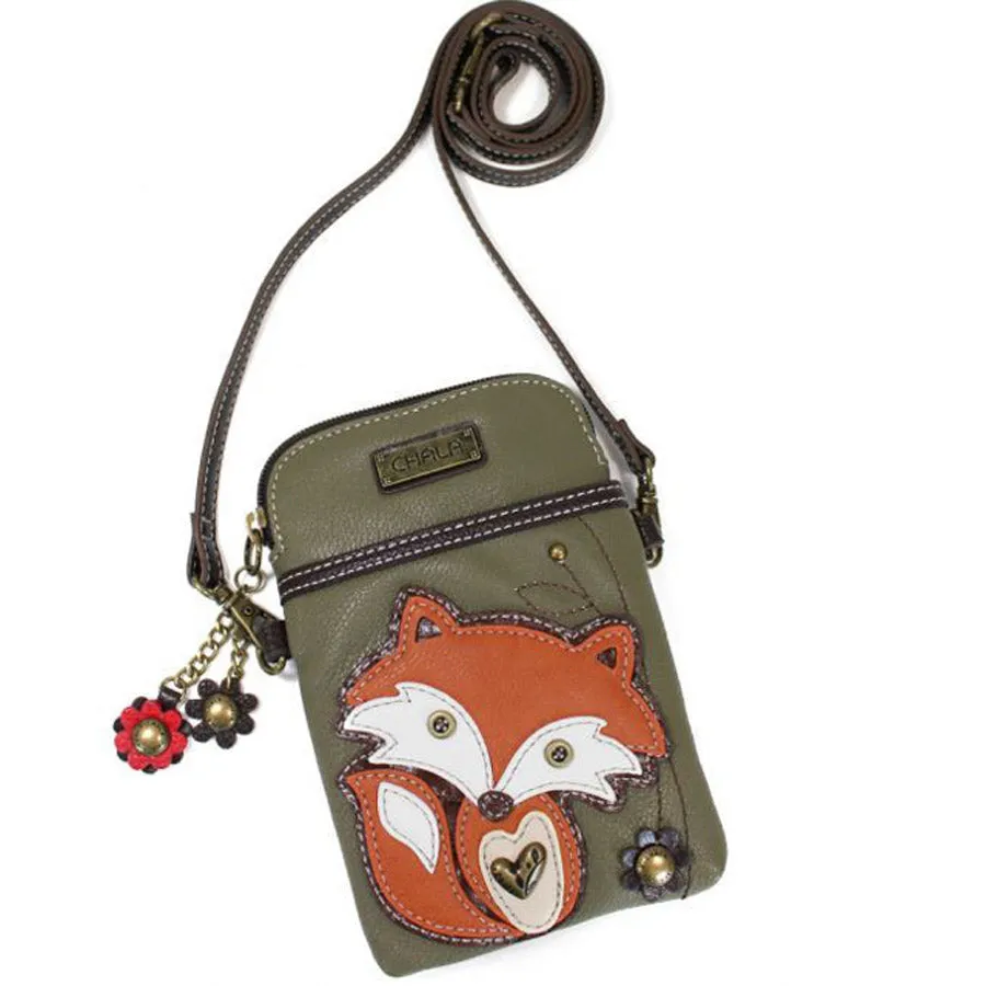 CHALA CELLPHONE CROSSBODY BAG OLIVE FOX