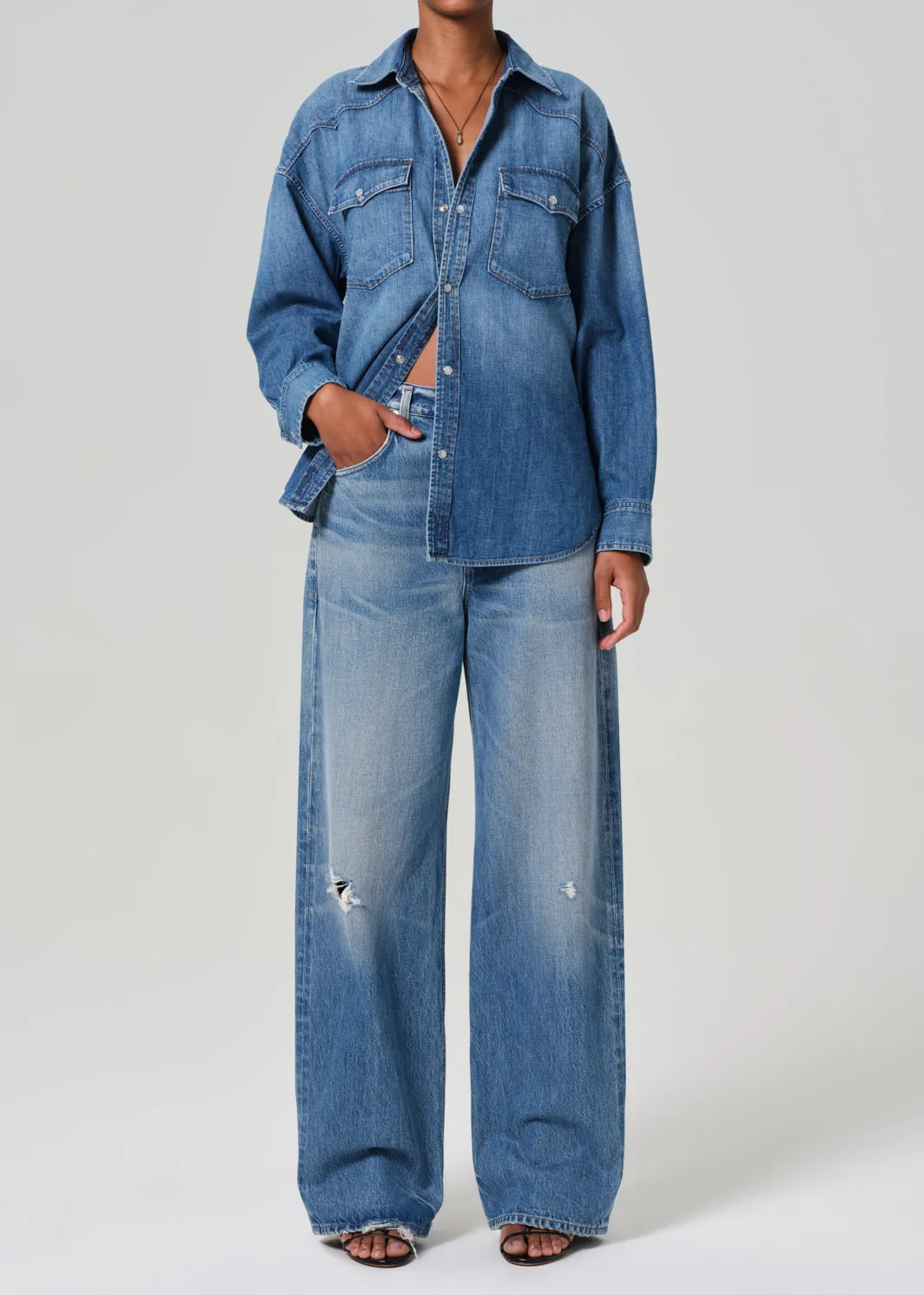 CITIZENS OF HUMANITY AYLA BAGGY JEANS IN SOLANO