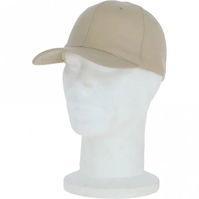 Classic Leather Baseball Cap Cream : Kanye