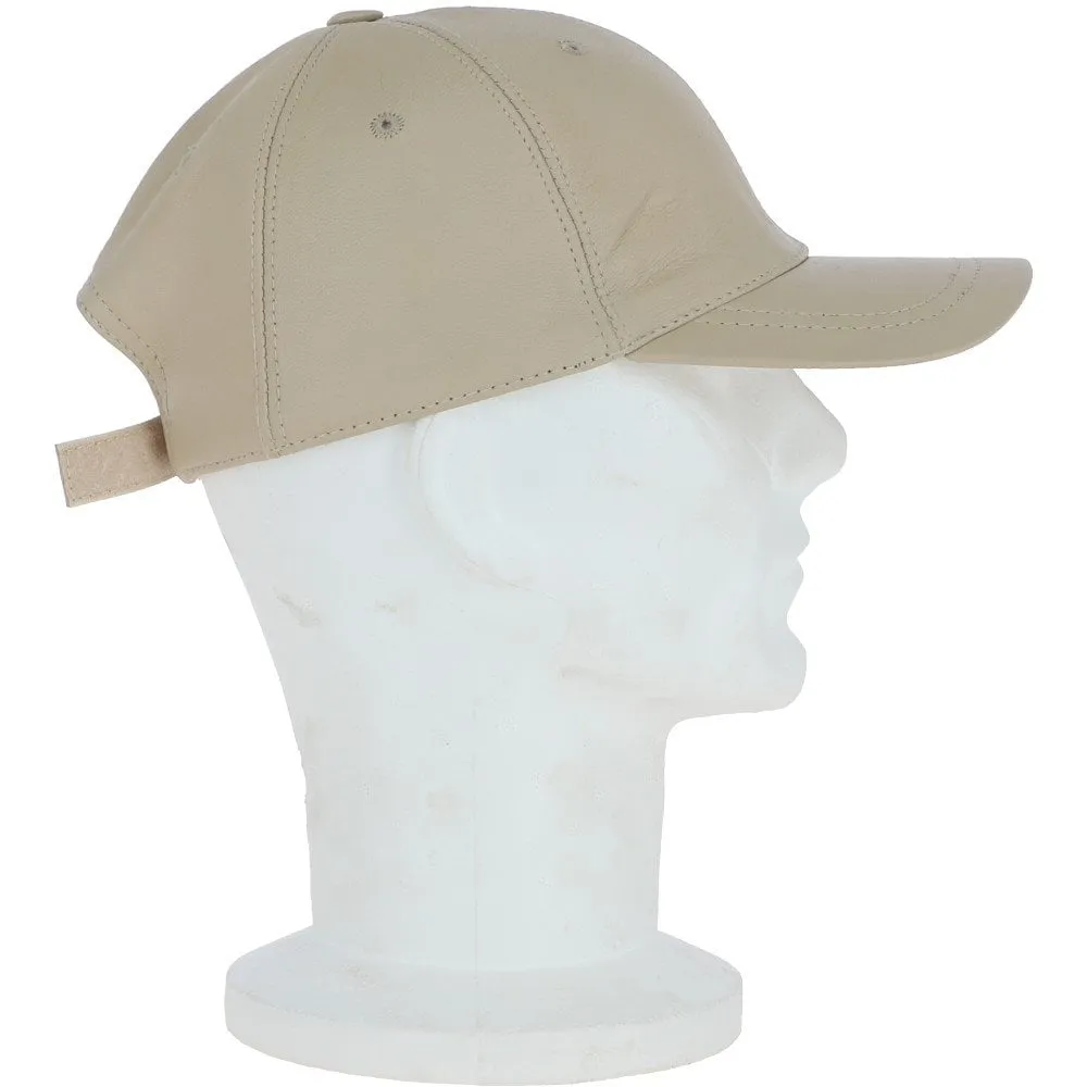 Classic Leather Baseball Cap Cream : Kanye