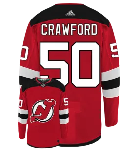 Corey Crawford New Jersey Devils Adidas Authentic Home NHL Hockey Jersey     