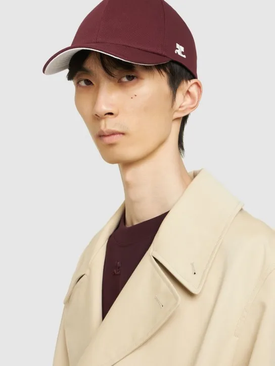 Courreges   Logo cotton baseball cap 