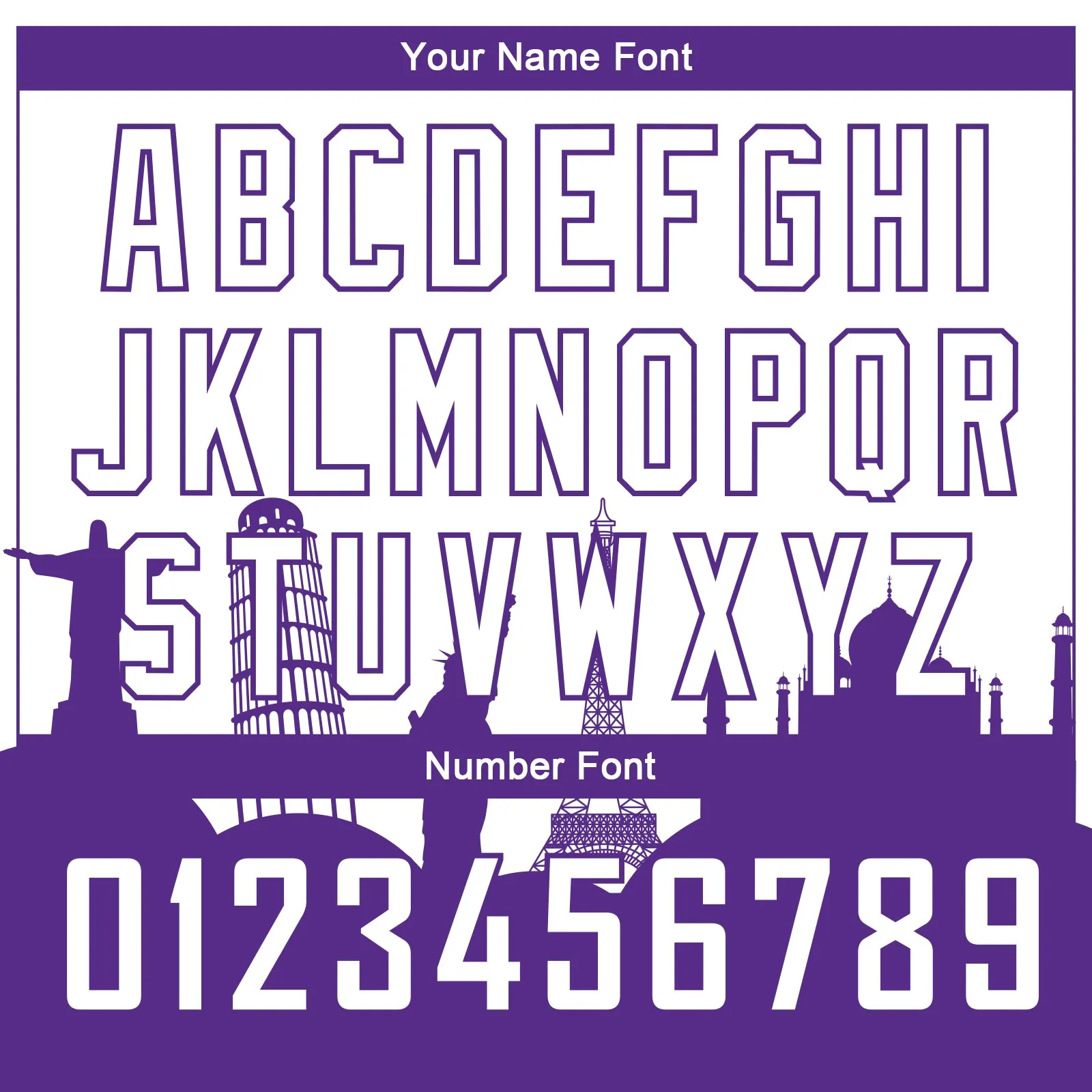 Custom White Purple Holiday Travel Monuments Silhouette Authentic City Edition Basketball Jersey