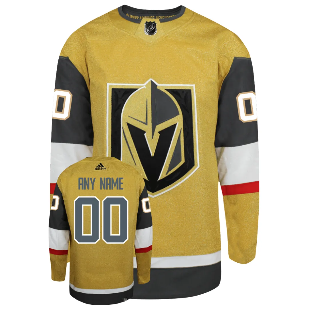 Customizable Vegas Golden Knights Adidas Primegreen Authentic NHL Hockey Jersey     