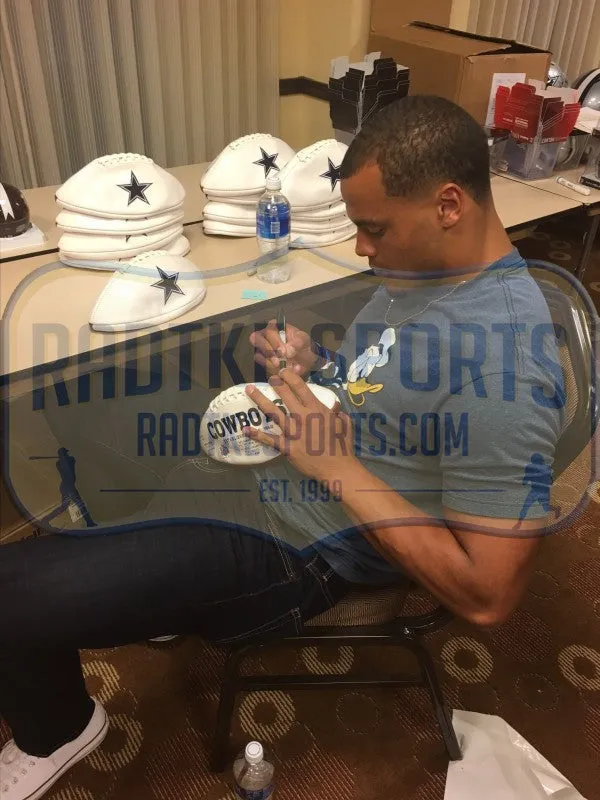 Dak Prescott Signed Dallas Cowboys Embroidered Logo Football