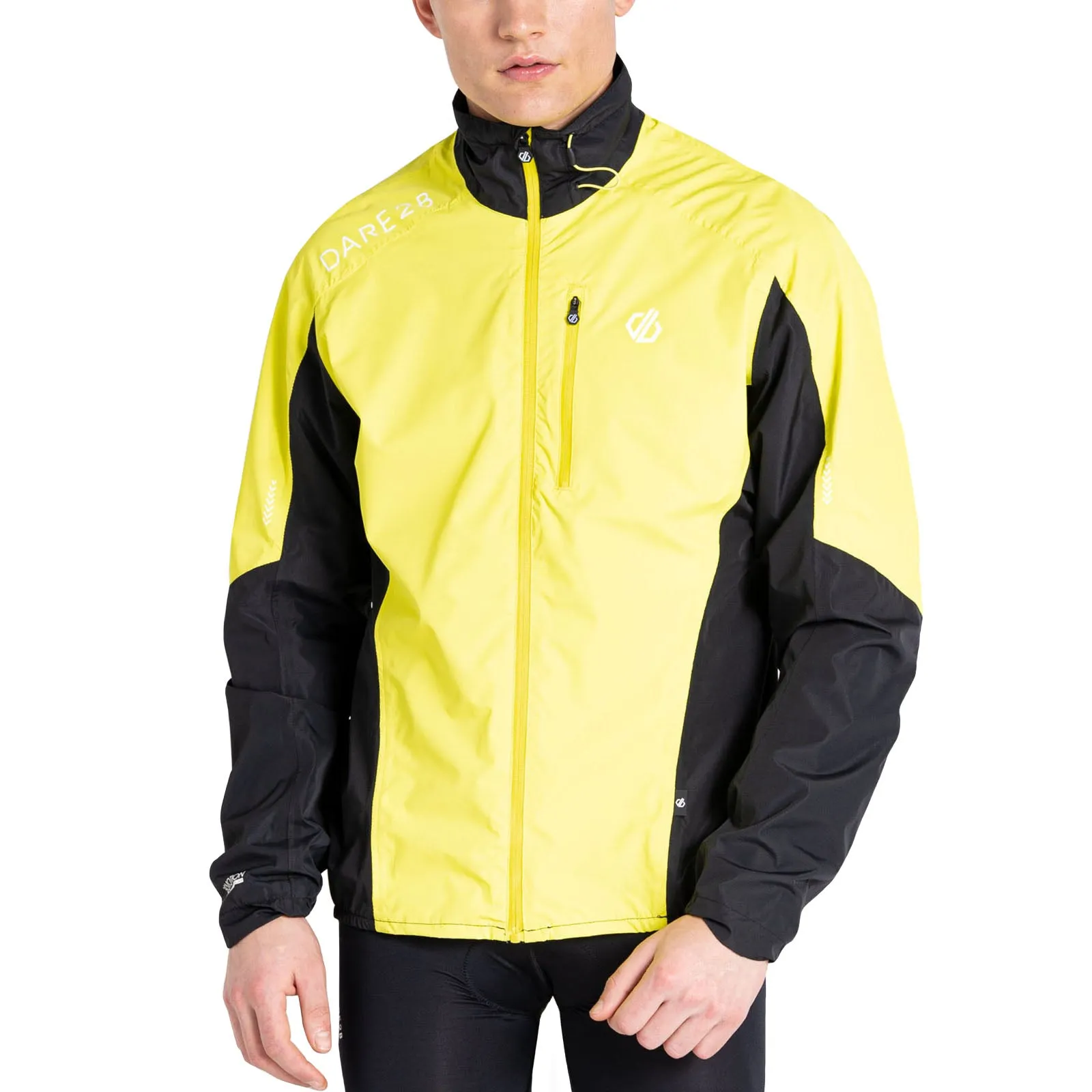 Dare 2b Mens Mediant II Waterproof Breathable Cycling Jacket - Neon Spring