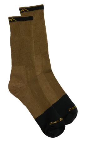 Darn Tough Men's Steely Timber Brown Midweight Wool Work Boot Socks - Large