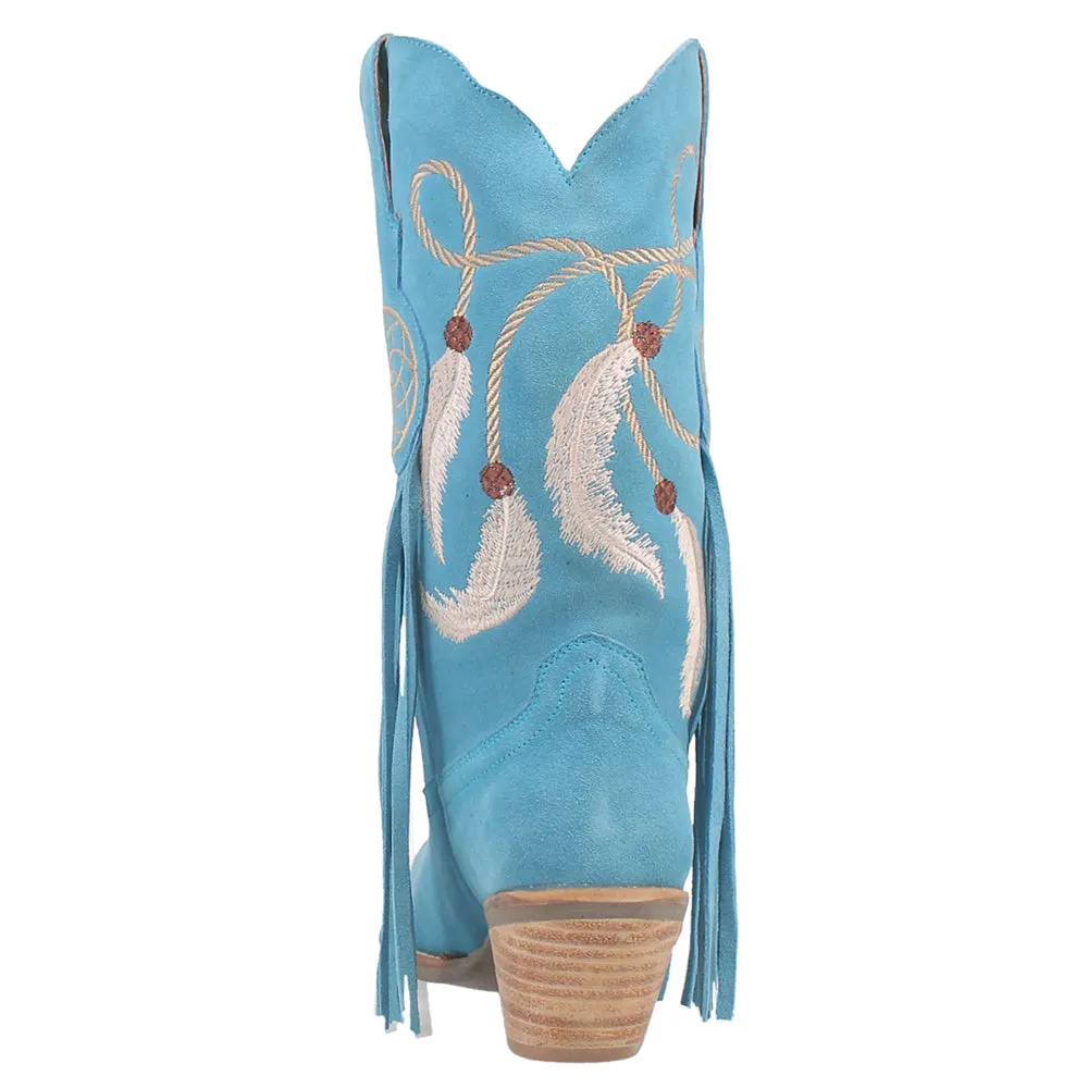 Day Dream Fringe Embroidery Round Toe Cowboy Boots