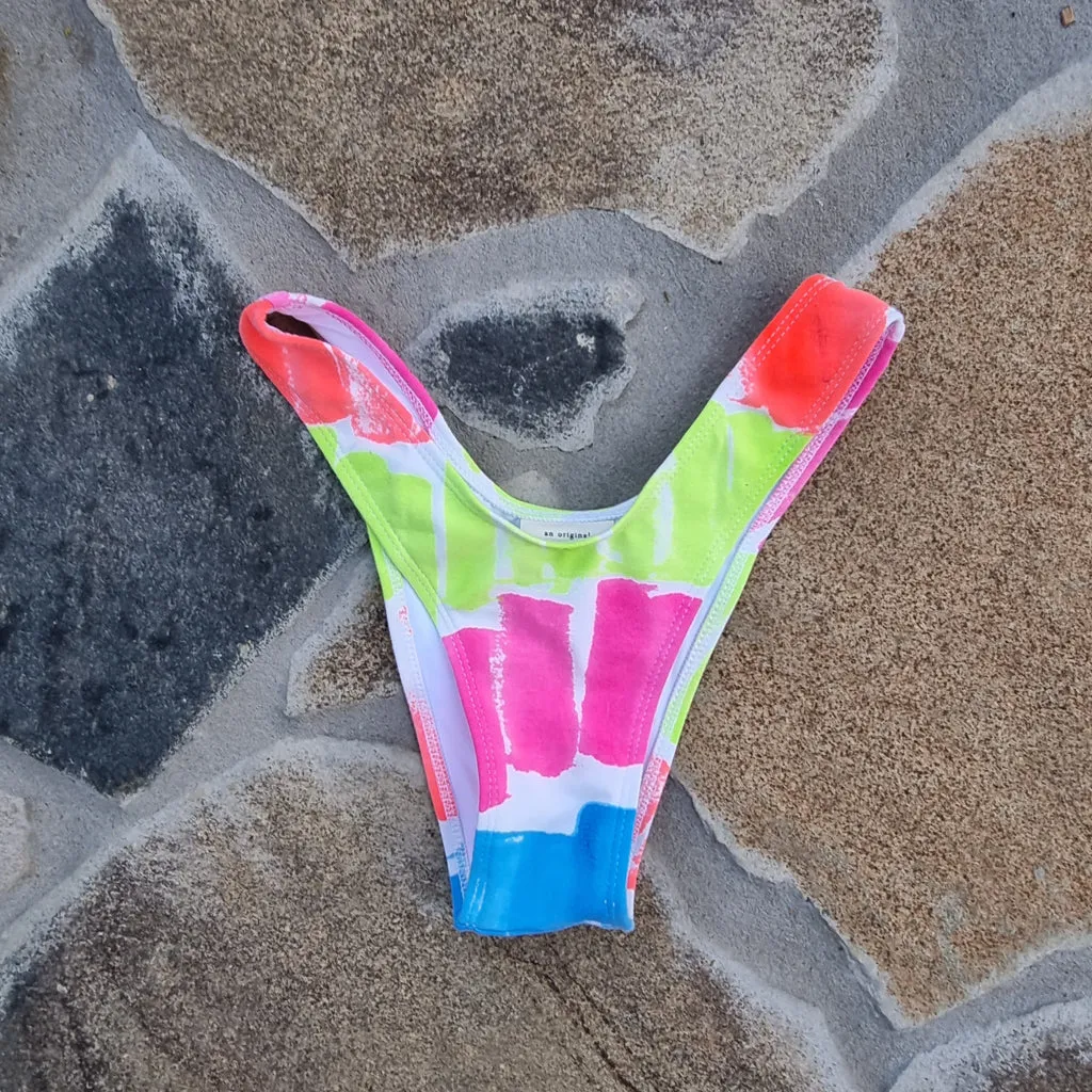 Deadstock Sponge Paint Bikini Separates