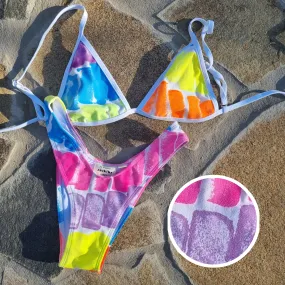 Deadstock Sponge Paint Bikini Separates