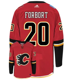 Derek Forbort Calgary Flames Adidas Authentic Home NHL Hockey Jersey     