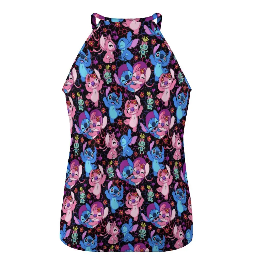 Disney Lilo And Stitch Angel Besties Women's Round-Neck Vest Tank Top