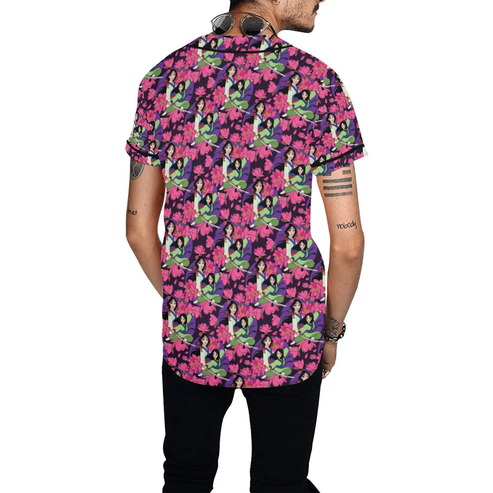 Disney Mulan Blooming Flowers Baseball Jersey