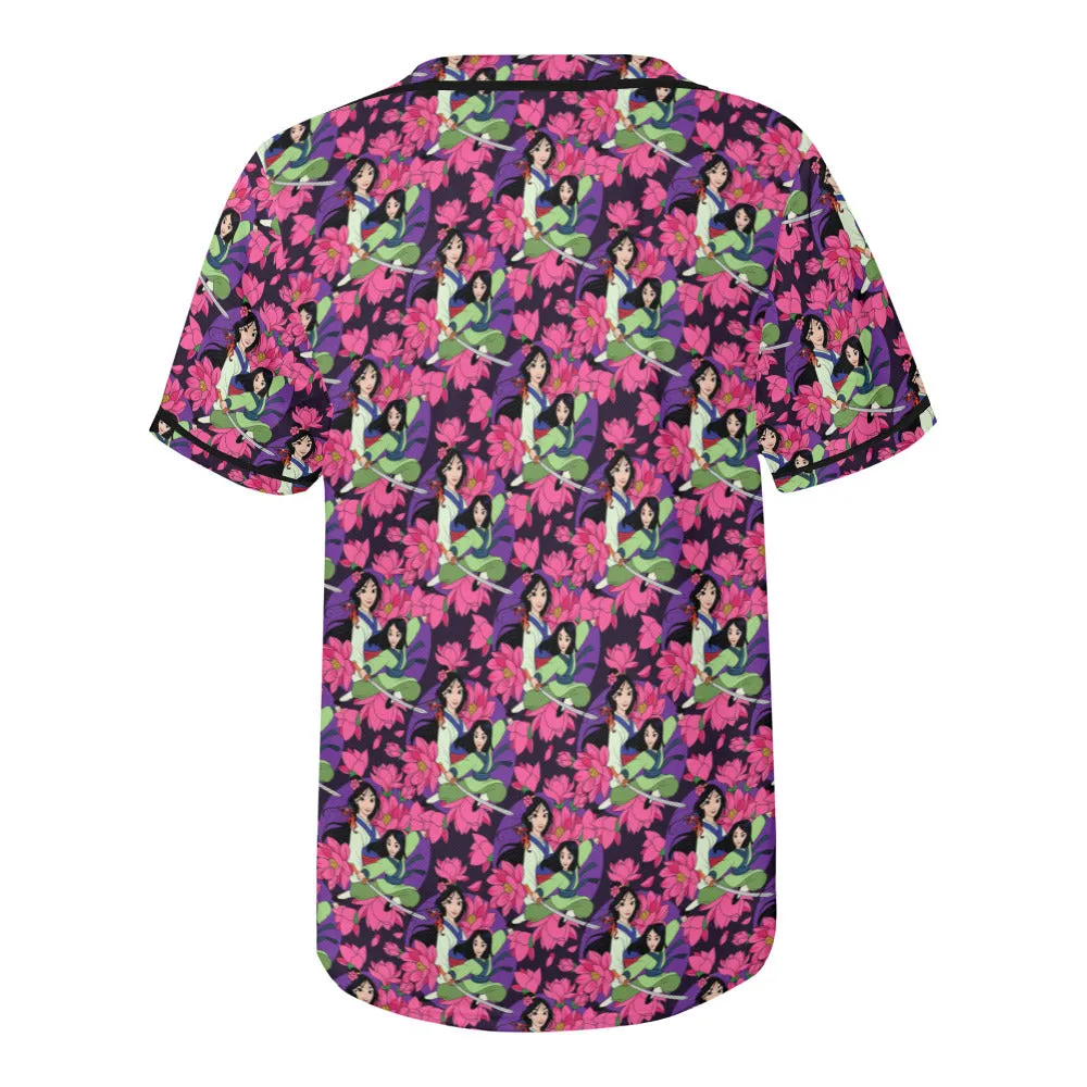 Disney Mulan Blooming Flowers Baseball Jersey