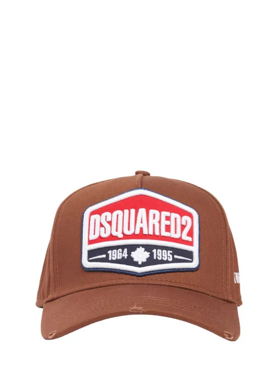 Dsquared2   Logo patch cotton baseball cap 