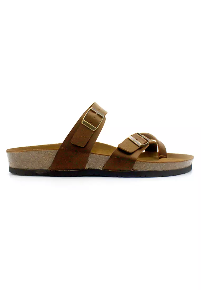 Dublin - Camel Leather Sandals & Flip Flops