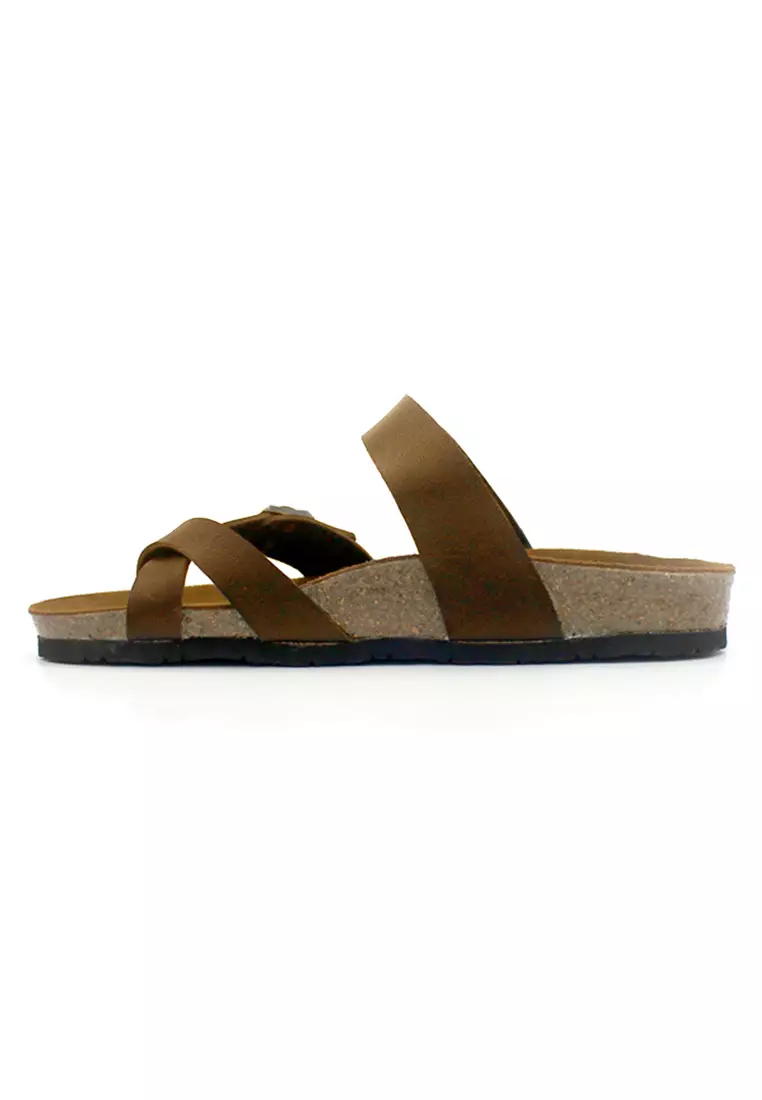 Dublin - Camel Leather Sandals & Flip Flops