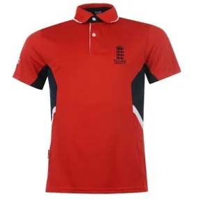 ECB England Cricket Classic Poly Polo Shirt (Red)