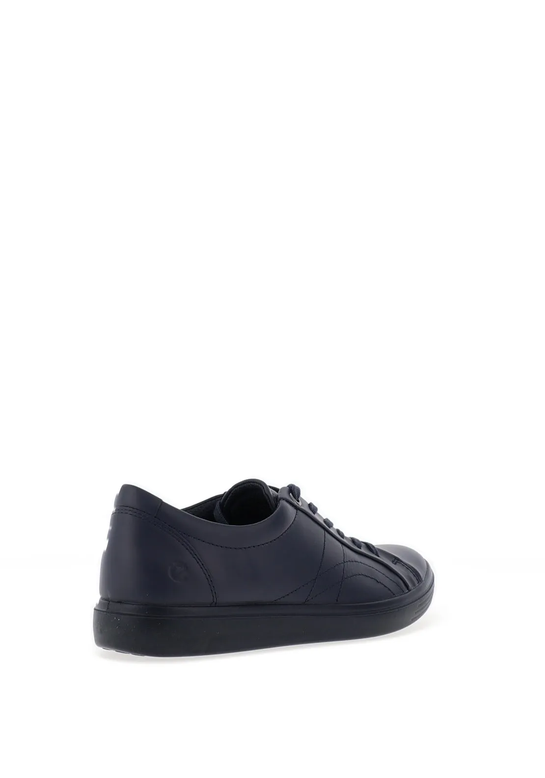 Ecco Classic Leather Laced Trainers, Navy